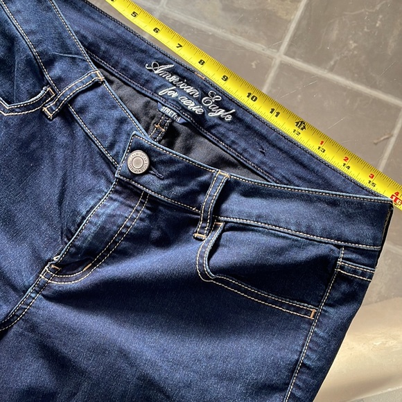 American Eagle for aerie, 12 jeggings, dark wash, cotton/poly/spandex, EUC - Picture 1 of 11